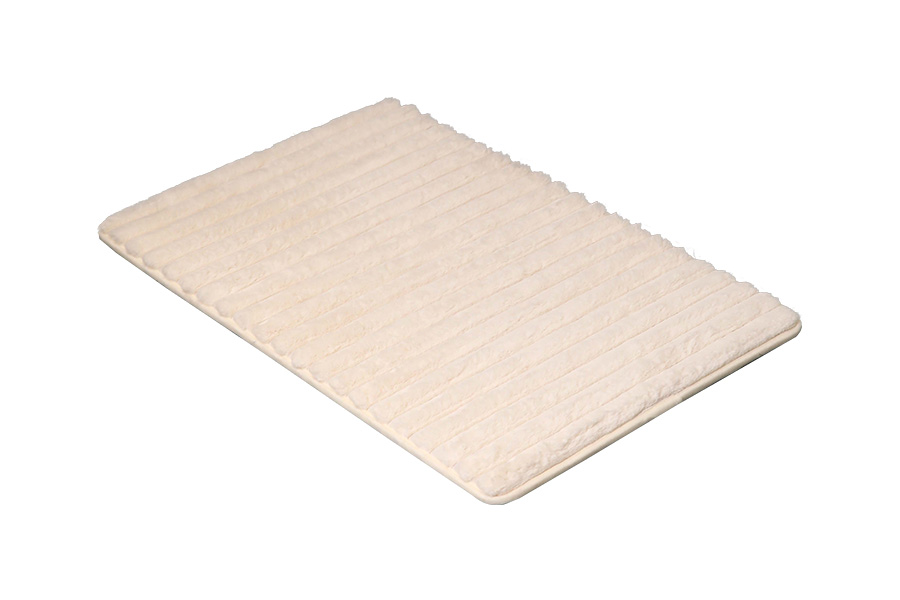 Striped memory foam rug