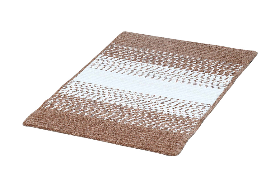 Chenill bradied stripes area rug