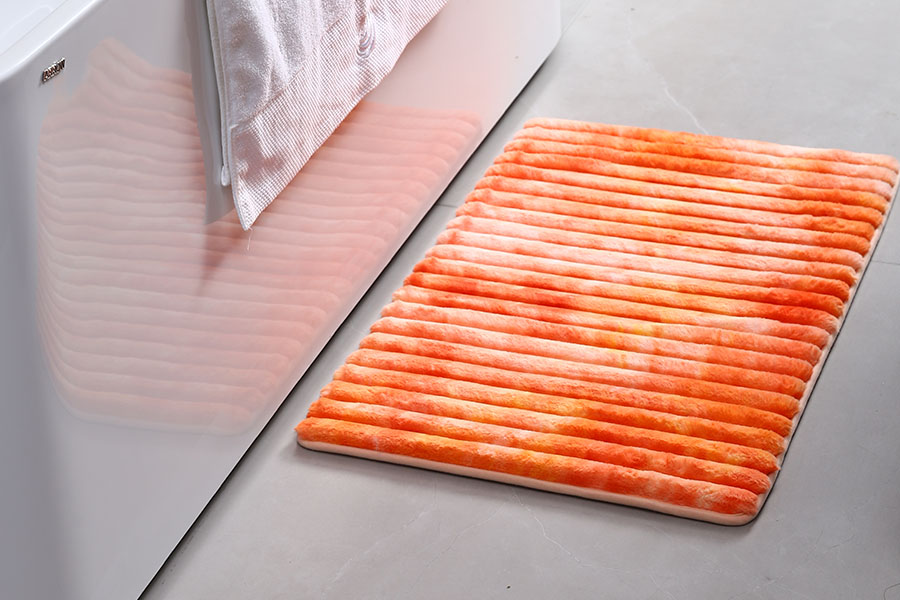 Horizontal stripes rug absorbent soft comfort non slip bath mat