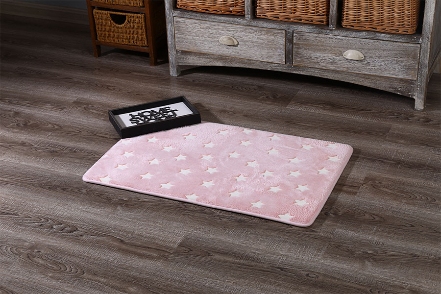 Cute bathroom non slip microfiber absorbent bath rug