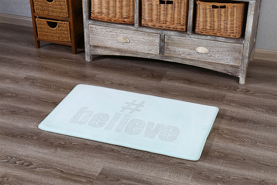 Cute bathroom non slip microfiber absorbent bath rug