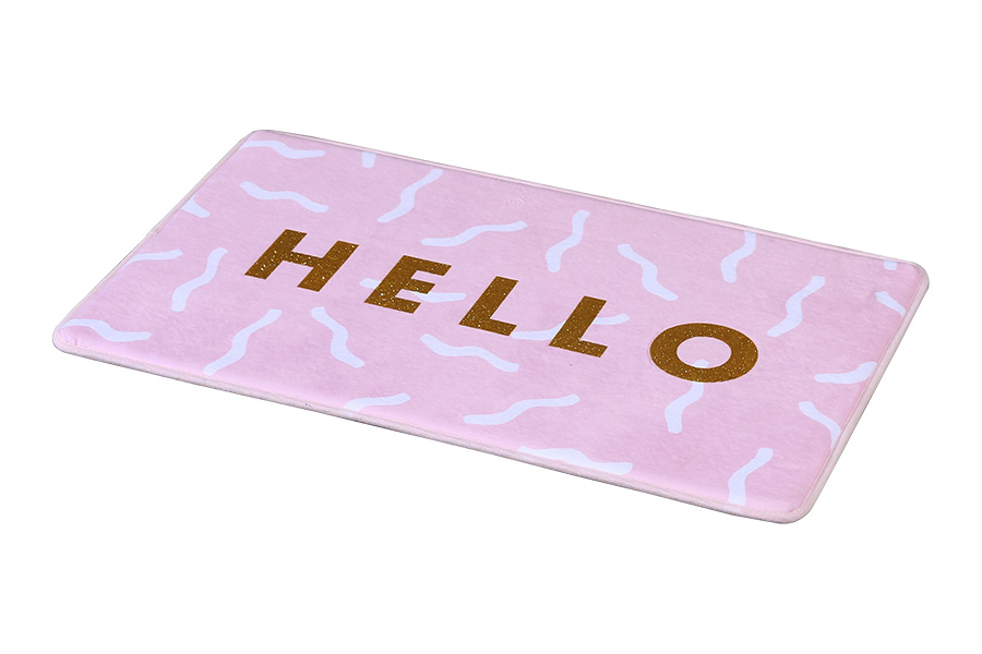 Cute bathroom non slip microfiber absorbent bath rug