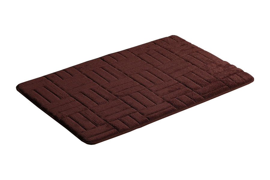 Embossed memory foam absorbent floor mat