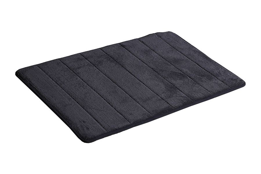 Horizontal stripes fabric memory foam non-slip mat