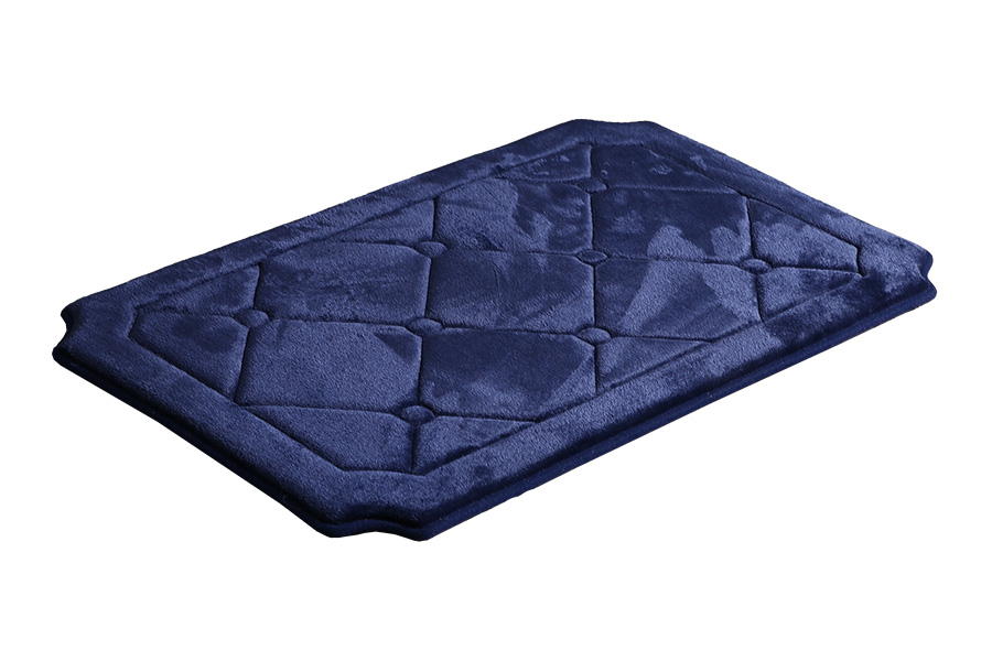 New coral velvet embossed bathroom non slip floor mat 