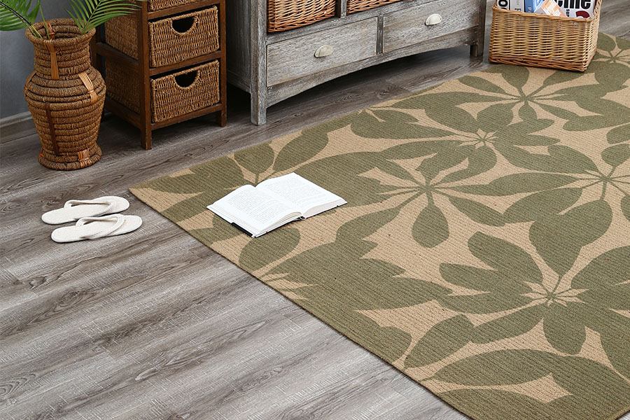 Non-slip printed square floor mat