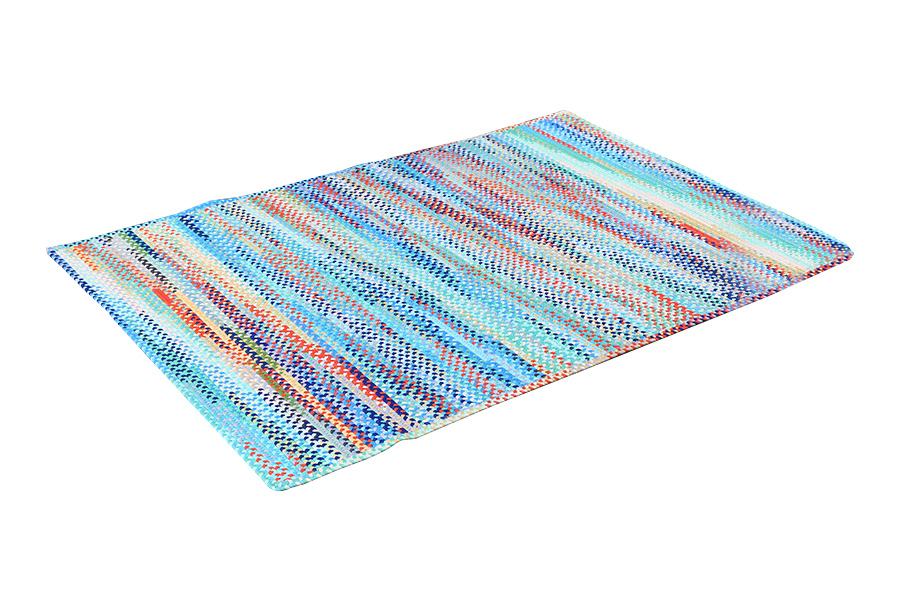 Colorful square floor mat