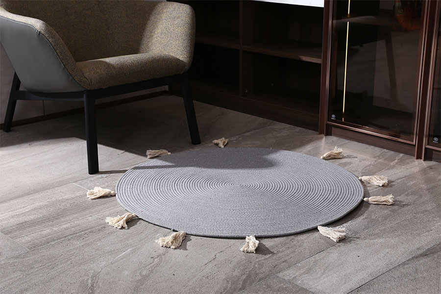 Round tassel area rugs for home decoration