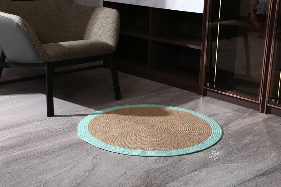 Home round indoor cotton braided rug