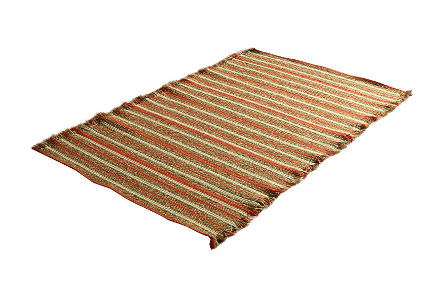 Striped Flatweave Rug with tassel