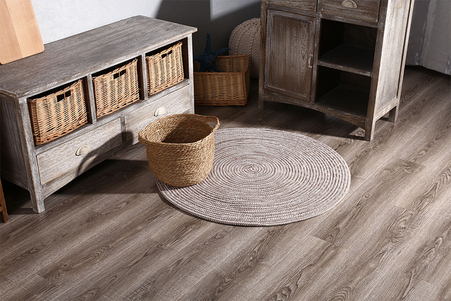 Round woven cotton floor mat