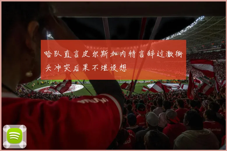 哈队直言皮尔斯加内特言辞过激街头冲突后果不堪设想